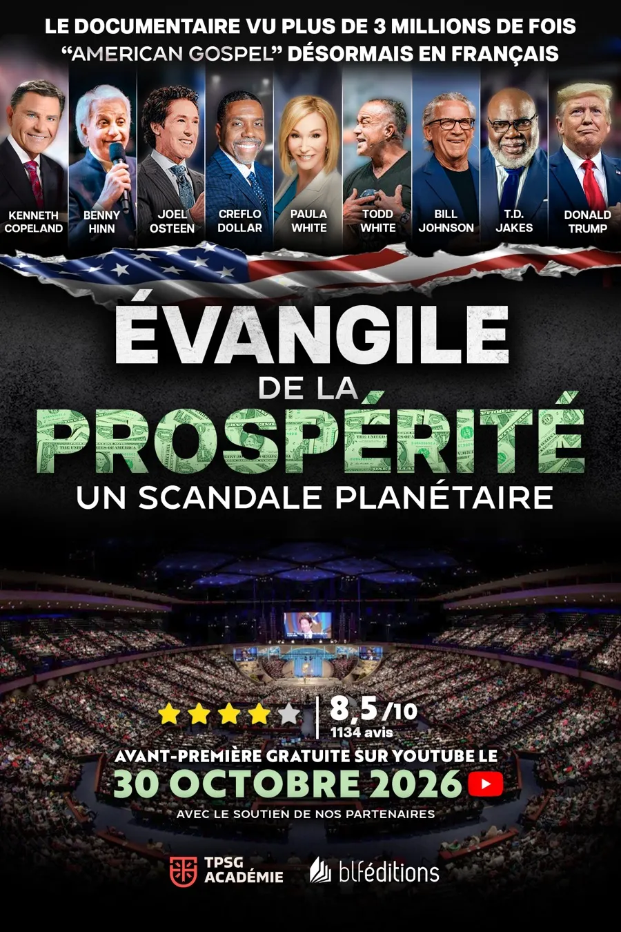 Affiche — Évangile de la prospérité, un scandale planétaire